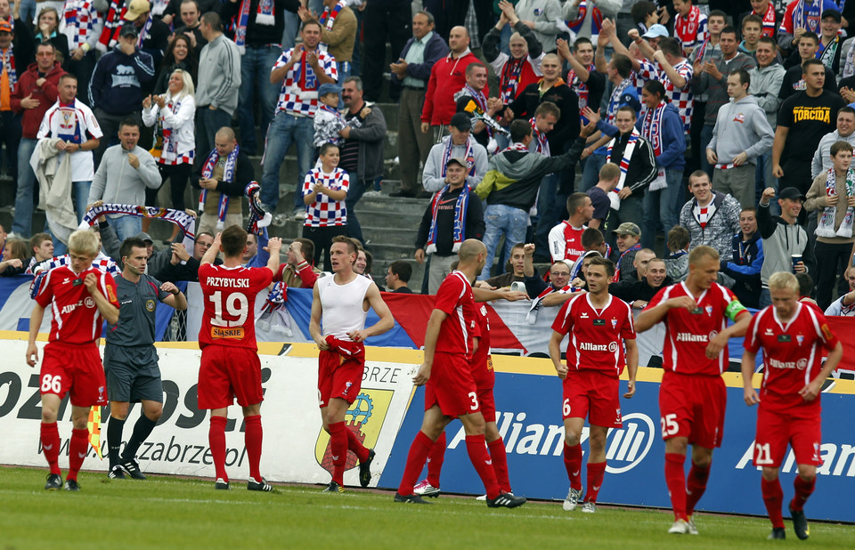 Radość piłkarzy Górnika Zabrze