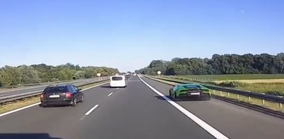 Zielone lamborghini sieje postrach na polskich drogach. Do sieci trafiły nowe nagrania