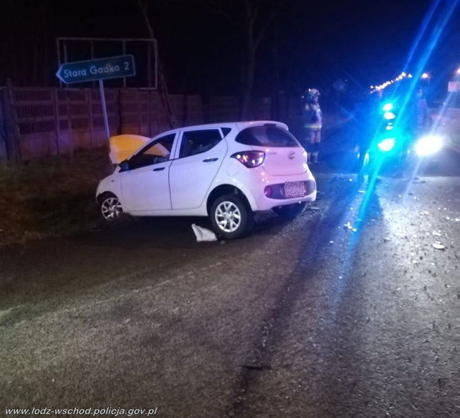 Wypadek na DK71 w miejscowości Gospodarz w gminie Rzgów