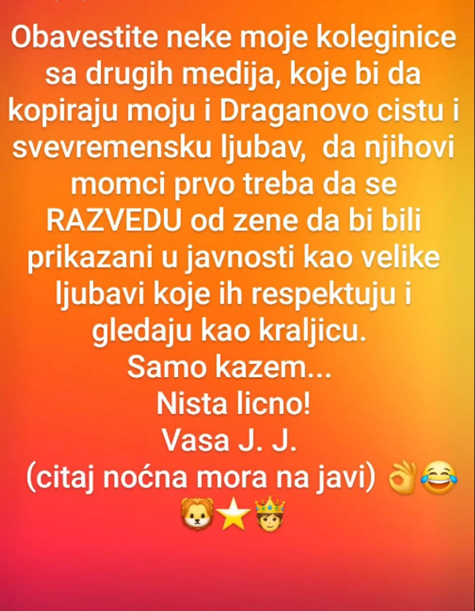 Objava Jovane Jeremić