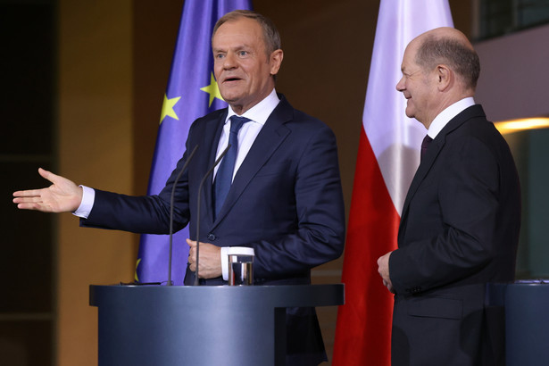 Premier Donald Tusk i kanclerz Olaf Scholz