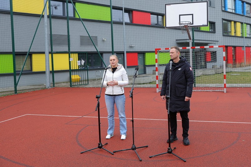 Minister sportu i turystyki Sławomir Nitras i ministra edukacji Barbara Nowacka