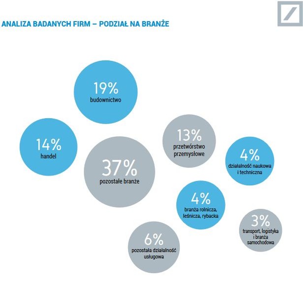 Źródło: II edycja raportu Deutsche Bank „Polskie firmy – kondycja, perspektywy, inwestycje i ich finansowanie”
