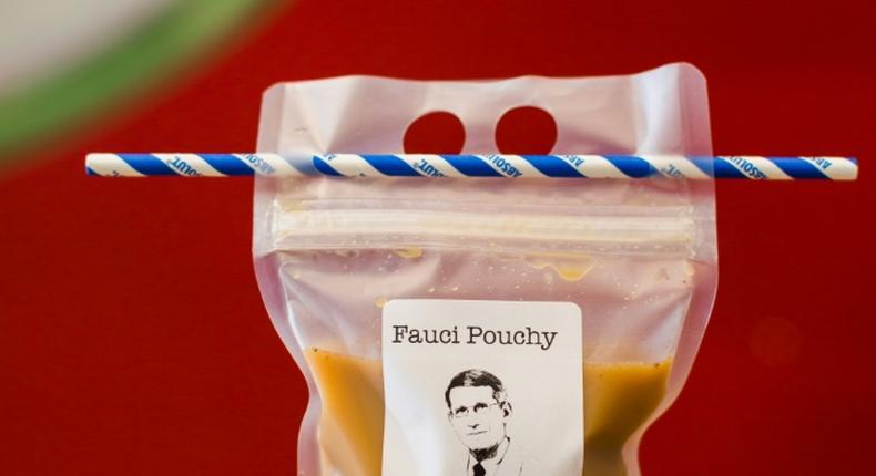 The Fauci Pouchy cocktail is one of the offerings at Washington speakeasy Capo -- it's being sold for takeout during the virus lockdown