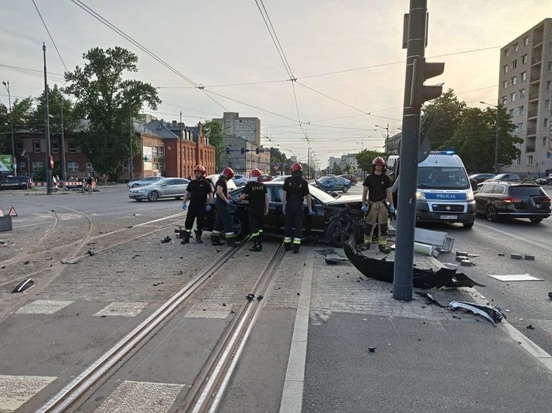 Wypadek - skrzyżowanie marszałków 