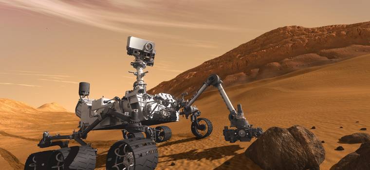 Łazik Curiosity uchwycony na zdjęciu Marsa, które NASA zrobiła z kosmosu