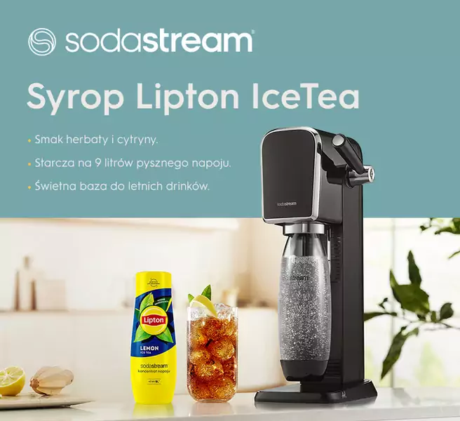 Syrop Lipton IceTea; smak herbaty i cytryny; starcza na 9 litrów pysznego napoju; świetna baza do letnich drinków - infografika