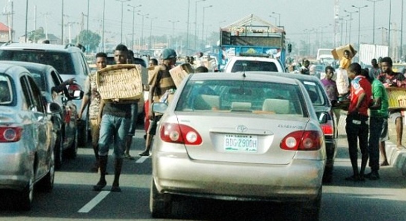 Lagos traffic hawkers