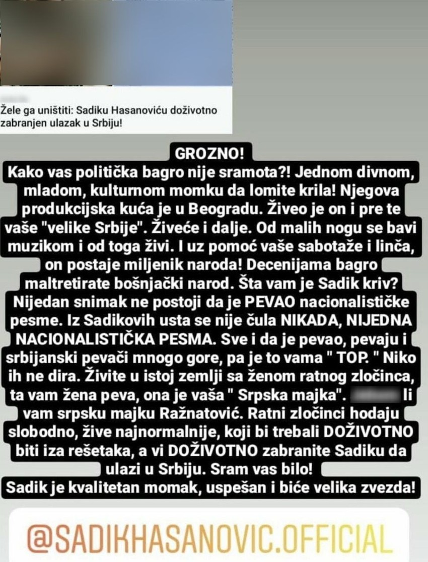 Objava na Instagramu