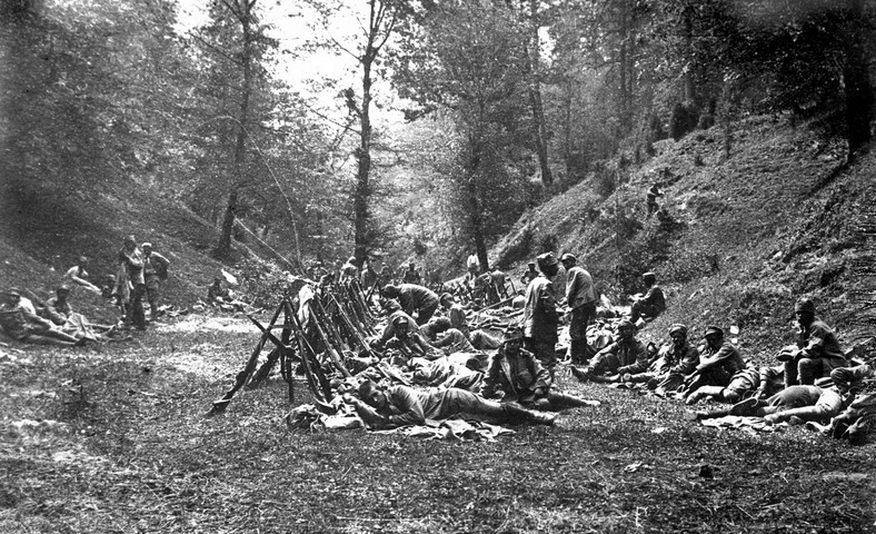 Na zdjęciu żołnierze Pierwszej Kompani Kadrowej w sierpniu 1914 roku