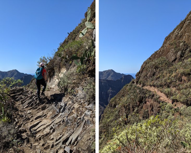 Góry Anaga. Teneryfa. Trasa pomiędzy wioską Chinamada a Punta del Hidalgo