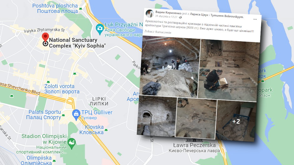 Tunele znalezione pod jedną ze świątyń w Kijowie