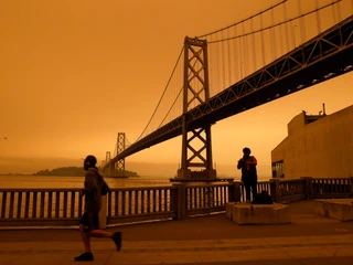 San Francisco w trakcie pożarów szalejących w Kalifornii, wrzesień 2020 r.