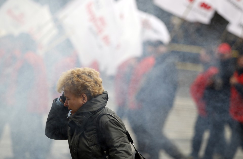 KATOWICE MANIFESTACJA GÓRNICZYCH ZWIĄZKÓW ZAWODOWYCH