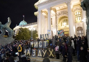 Skupština, protest protiv zagađenja