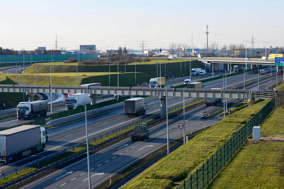 Autostrada A2 na wysokości Poznania