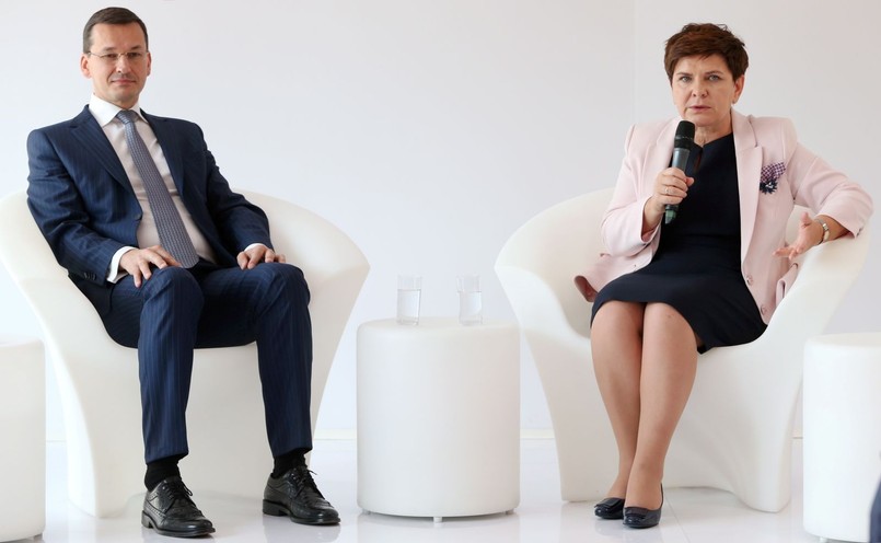 Wicepremier Mateusz Morawiecki i premier Beata Szydło na XXVI Forum Ekonomicznym w Krynicy