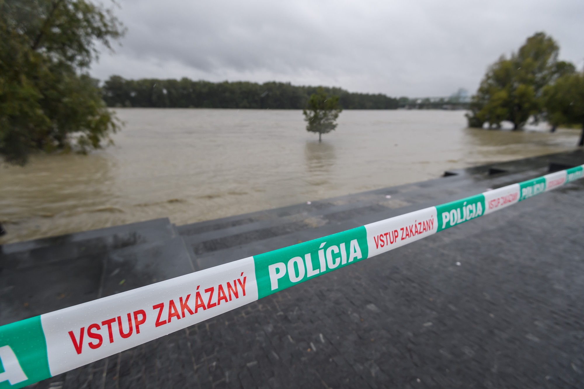 Zvýšená hladina Dunaja v Bratislave.