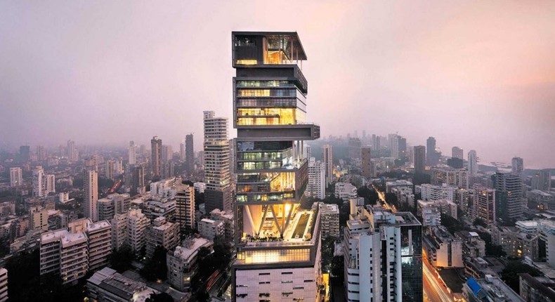 The Antilia in South Mumbai.