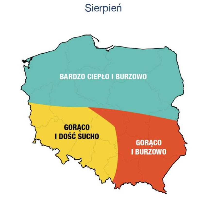 Sierpień ma być gorący. I padać ma mniej