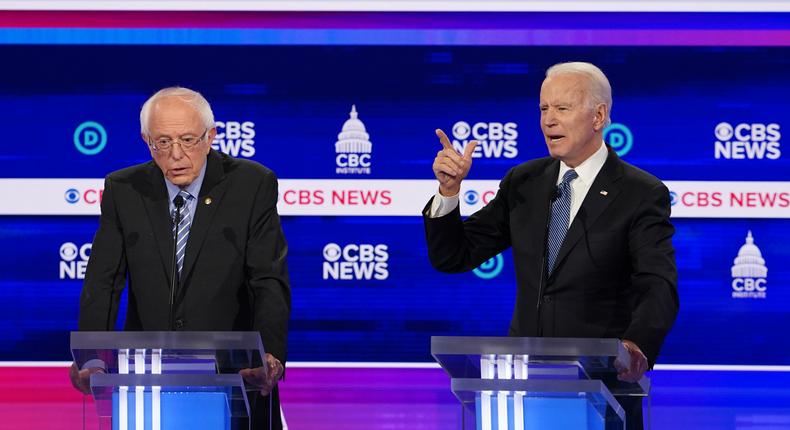Amid Insults and Interruptions, Sanders Absorbs Burst of Attacks in Debate