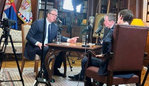 Aleksandar Vučić, podcast "The rest is politics"