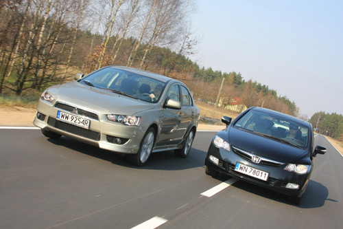 Mitsubishi Lancer kontra Honda Civic - porównanie sedanów