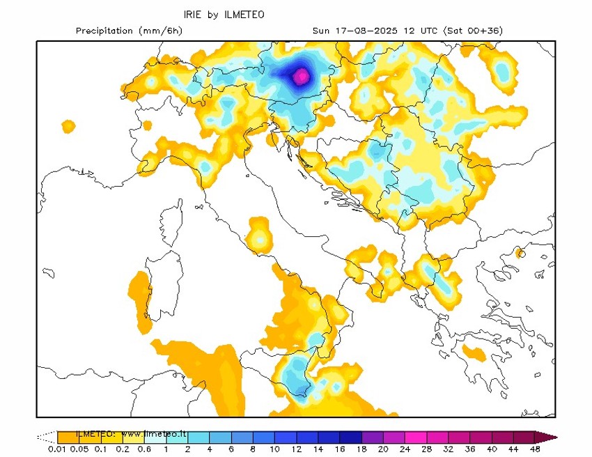 Mapa vremenskih prilika danas