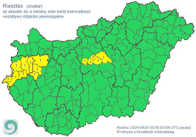 Itt alakulhatnak ki zivatarok / Fotó: met.hu