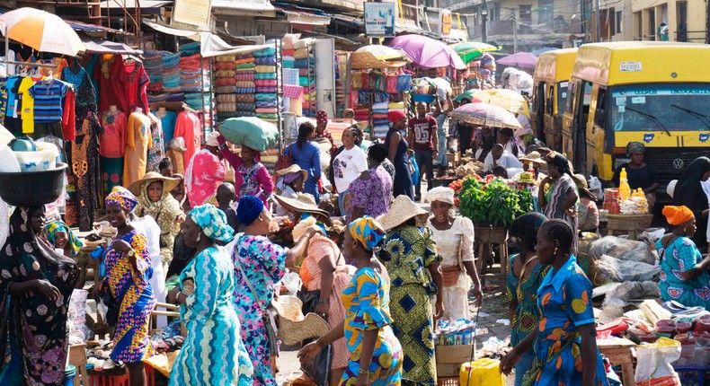 A market in Lagos, Nigeria