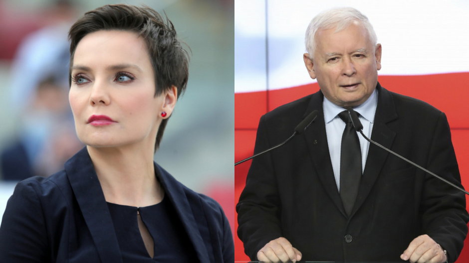 Agnieszka Kamińska (East News, fot. Piotr Molecki) i Jarosław Kaczyński 