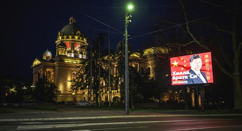 Serbia's President Aleksandar Vucic has been full of praise for the Chinese, and Belgrade's streets now have notices thanking for their help