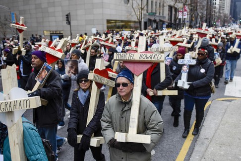 Anti-gun violence peace march in Chicago