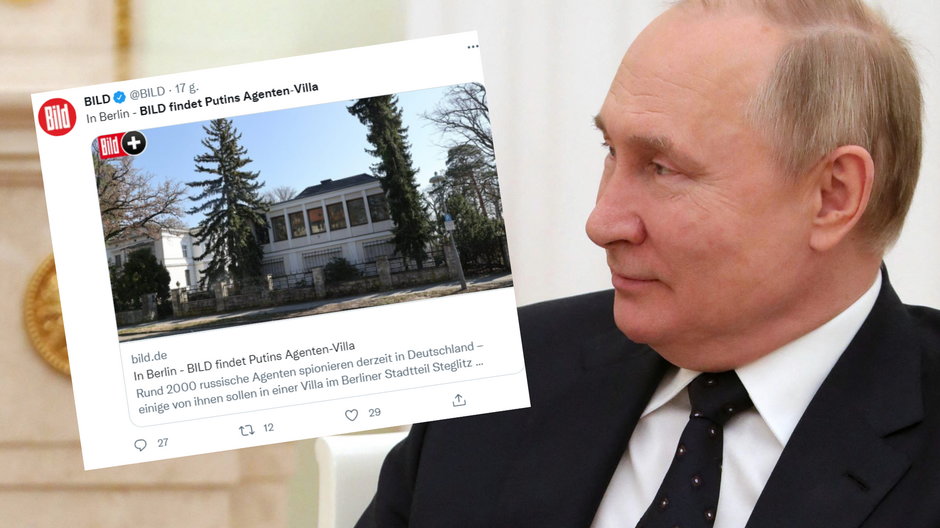 Władimir Putin i willa odnaleziona przez dziennikarzy "Bilda"