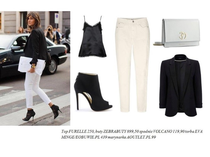 STYLIZACJE z białymi spodniami
