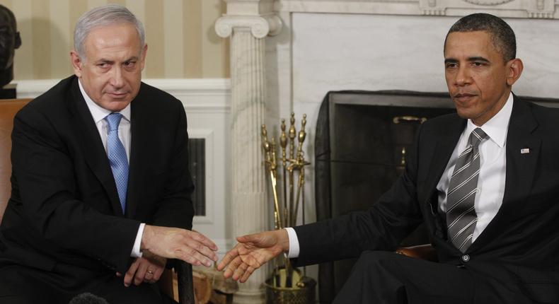 President Barack Obama and Israeli Prime Minister Benjamin Netanyahu.