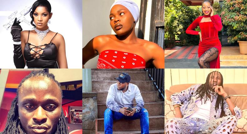 Clockwise: Sheebah Karungi, Ziza Bafana, Roger Lubega, LittleJoe, Spice Diana and Ritah Dancehall