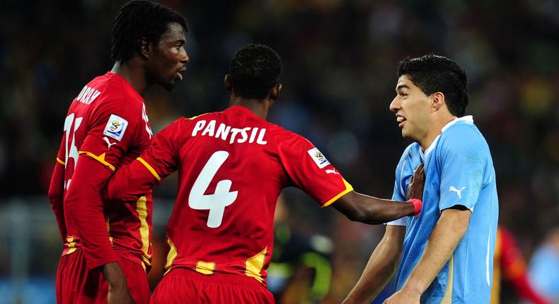 Suarez broke Ghanaian hearts at the 2010 World Cup in South Africa.Getty/Clive Mason