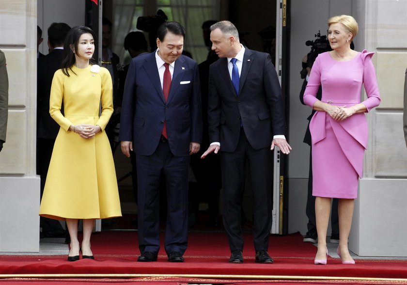 Para prezydencka Republiki Korei i polska para prezydencka.