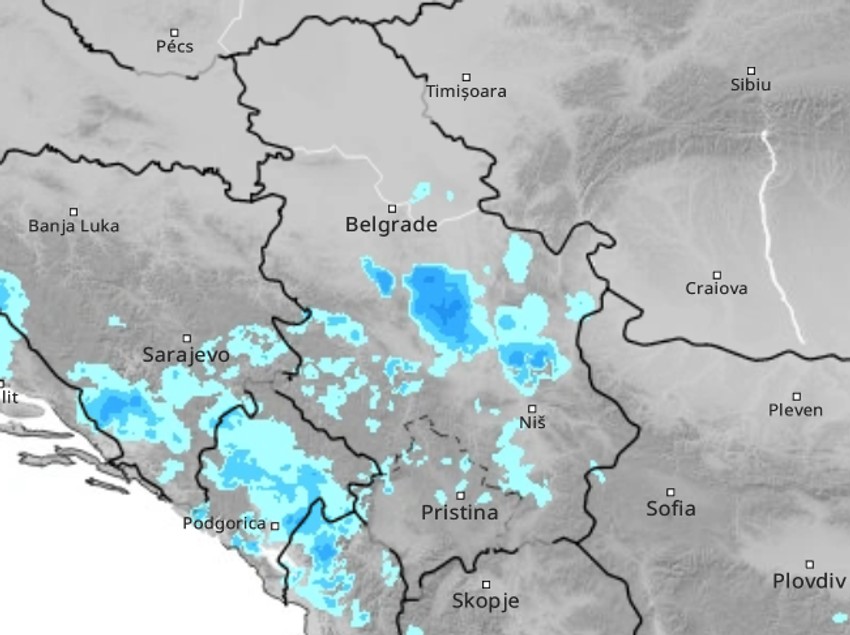 Kiša u Srbiji u 15h u subotu