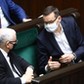 Mateusz Morawiecki i Jarosław Kaczyński w Sejmie