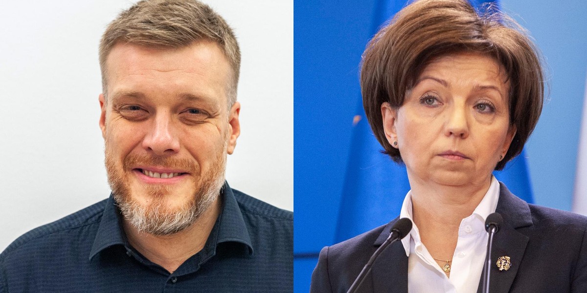 Adrian Zandberg i Marlena Maląg