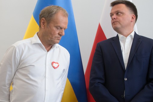 Donald Tusk i Szymon Hołownia