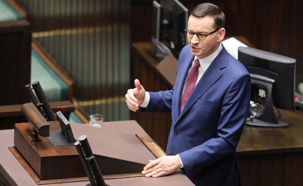 Premier Mateusz Morawiecki na posiedzeniu Sejmu