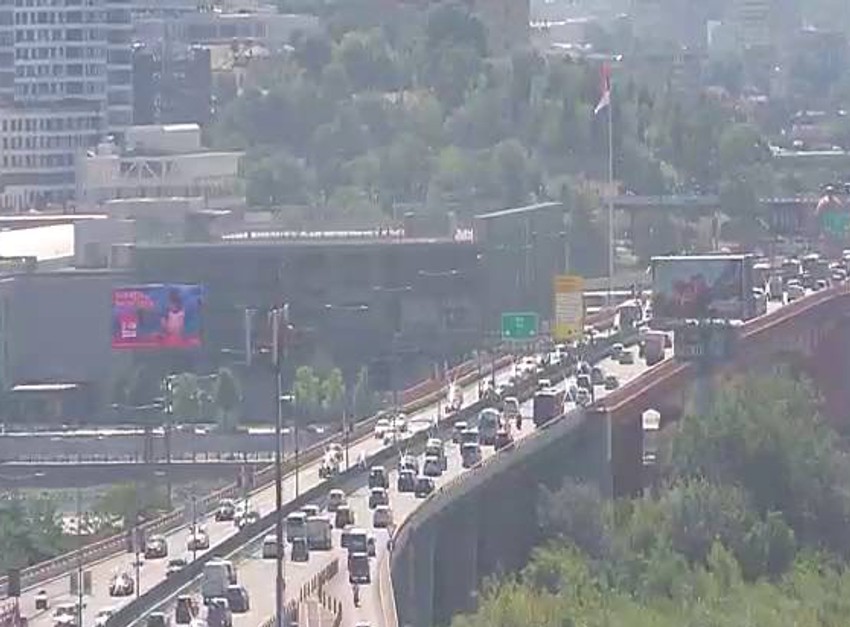 Saobraćaj na Mostu Gazela 18. jula u 9.53 sata