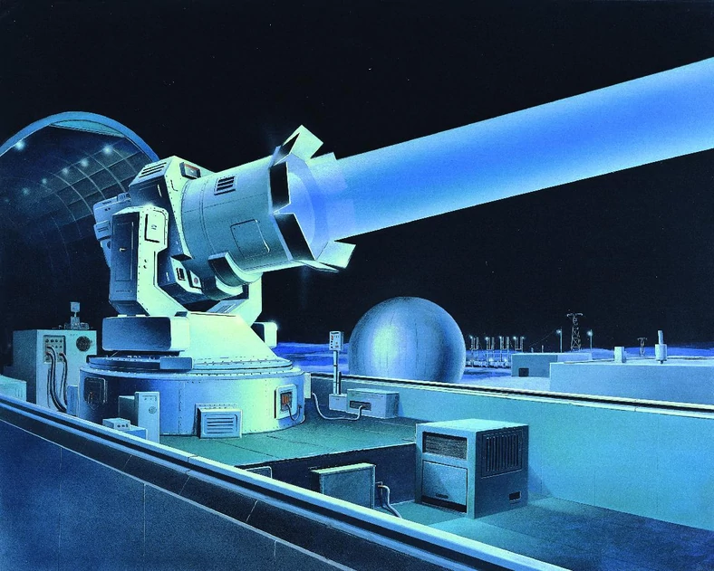 Terra 3 — grafika stworzona przez amerykański wywiad. Związek Radziecki pracował nad bronią laserową, która miała niszczyć lub "oślepiać" satelity