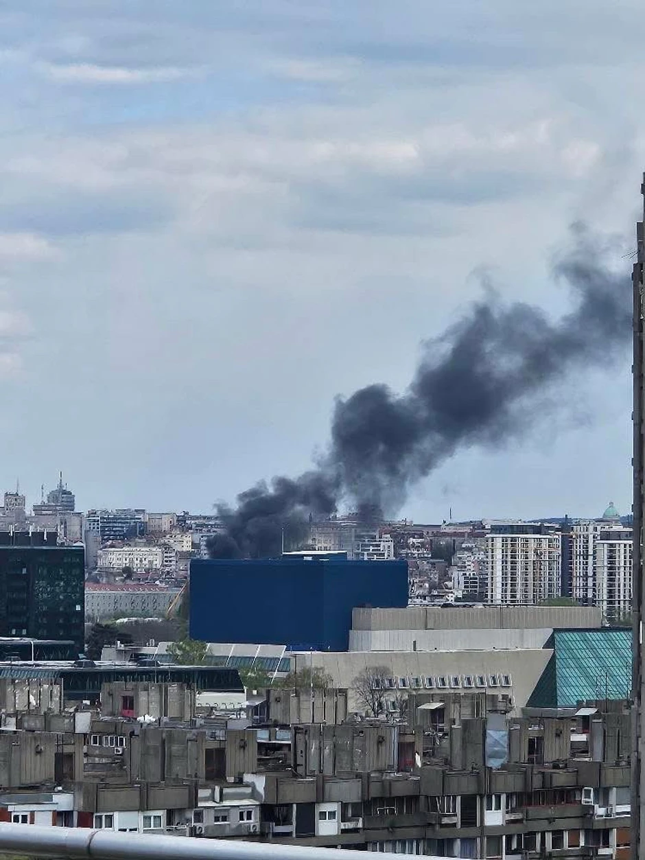 Požar u centru Beograda