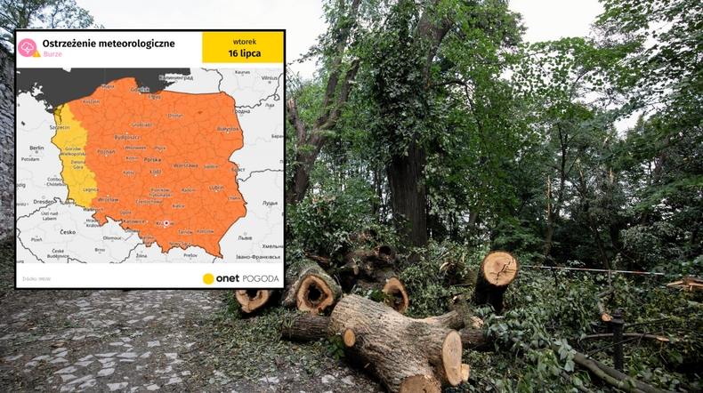 Groźne nawałnice i upały nad Polską. Są alerty IMGW (mapa: IMGW)