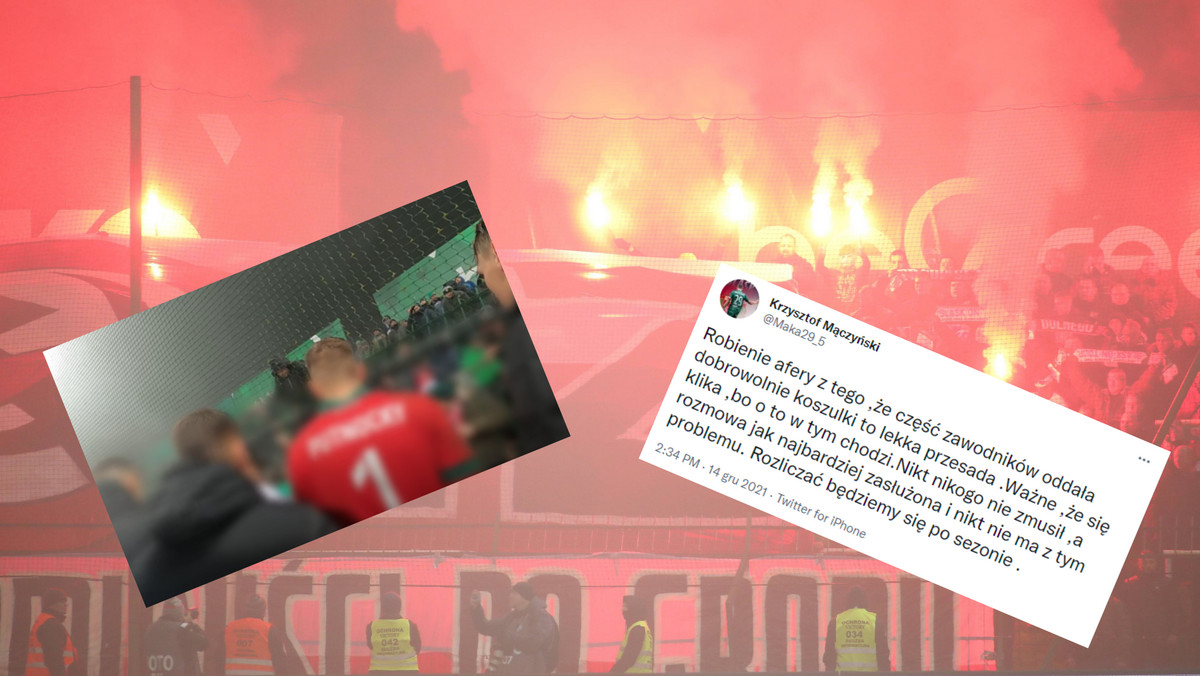 Kibice Śląska Wrocław wezwali piłkarzy na rozmowę, część oddała koszulki
