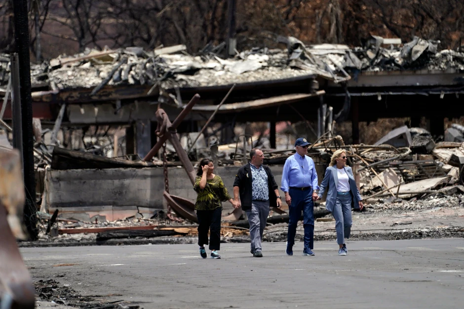 Poseta Džoa Bajdena Lahajni na ostrvu Maui, Havaji, nakon katastrofalnih požara